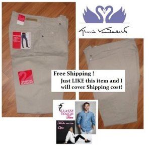Gloria Vanderbuilt NWT Classic  Beige Jeans